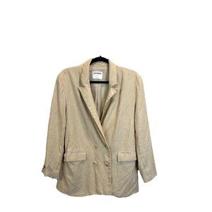 Old Navy Blazer Womens Medium Linen Blend Double Breasted Business Casual Jacket
